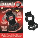 The Macho Collection Double Power Cock and Balls Rising - Black