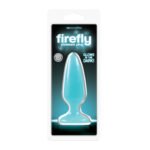 Firefly Pleasure Plug Medium Anal Plug – Glow-in-the-Dark Blue - Image 2