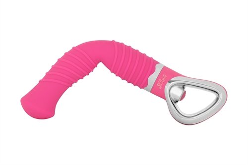 Ellie G Bendable Vibrator Ribbed - Pink