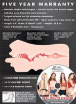 Real Mouth Stroker – Beige TPE - Image 3