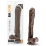 Dr. Skin Mr. Ed 13 Inch Dildo with Suction Cup - Chocolate - Image 3