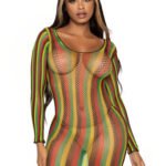 Rasta Net Mini Dress - One Size