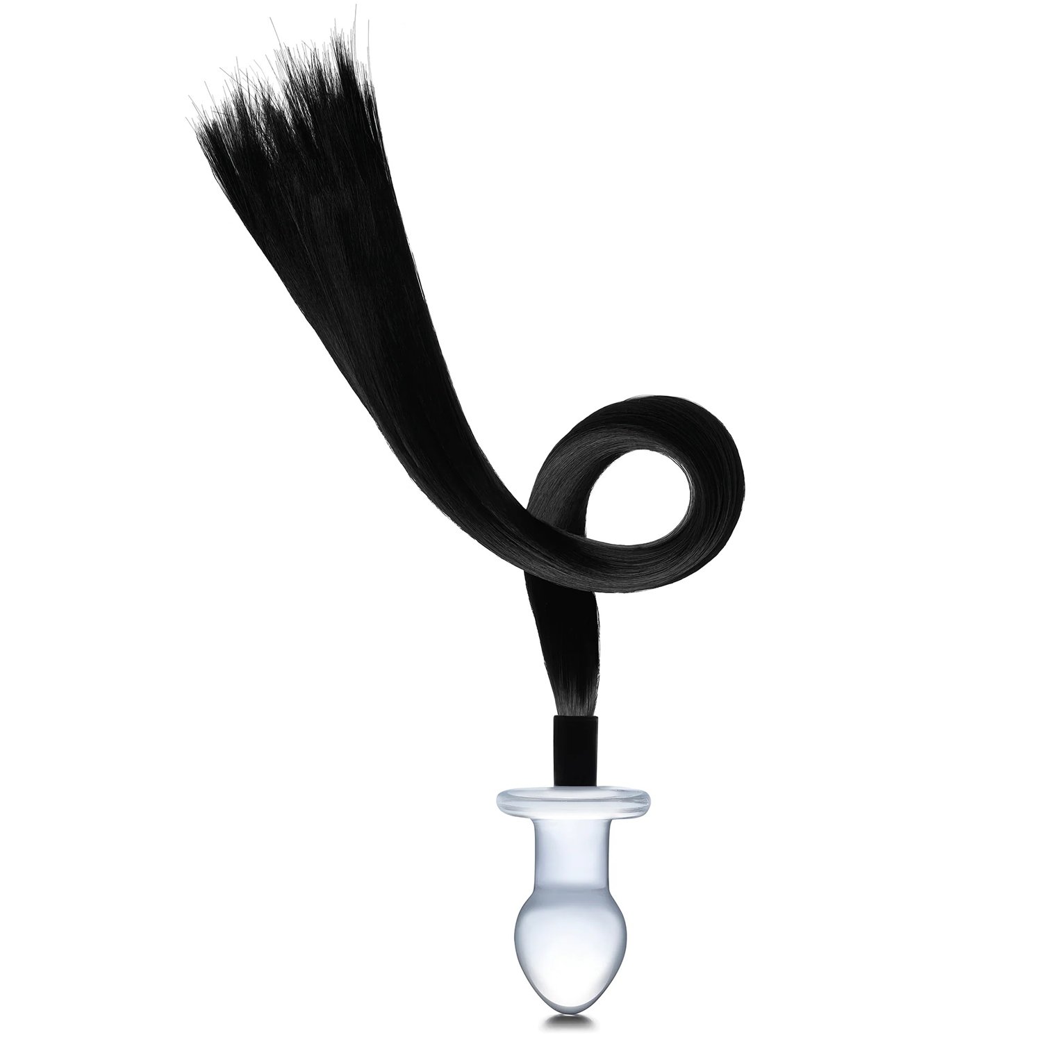 3-horse-tail-glass-butt-plug 3" Horse Tail Glass Butt Plug - Image 1
