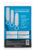 3 Piece Textured Extension Sleeve Set – Clear - Image 3
