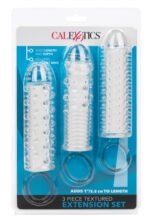 3 Piece Textured Extension Sleeve Set – Clear - Image 4