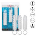 3 Piece Textured Extension Sleeve Set – Clear - Image 8
