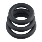 3 Ring Circus Penis Ring Set – Black, Phthalate-Free Silicone - Image 2