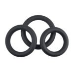 3 Ring Circus Penis Ring Set – Black, Phthalate-Free Silicone - Image 8