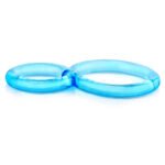 Ofinity Double Cock Ring – Blue, Phthalate-Free - Image 4