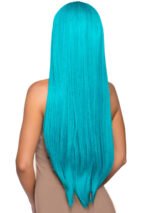 33 Inch Long Straight Center Part Wig - Turquoise - Image 2