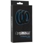Optimale 3 C Ring Set – Thick – Black – Phthalate-Free Silicone - Image 2