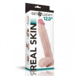 Real Skin 12 Dual Layer Dildo - Beige - Image 3