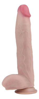 Real Skin 12 Dual Layer Dildo - Beige - Image 5