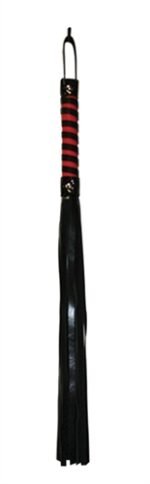 Sex and Mischief Stripe Flogger - Red and Black - Image 3