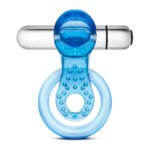 Blush Novelties Stay Hard 10 Function Vibrating Tongue Ring – Blue - Image 6