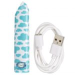 Cloud 9 Novelties 420 Slim Vibe Rechargeable Bullet Vibrator – White/Blue - Image 2