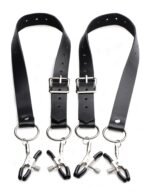 Spread Labia Spreader Straps With Clamps – Black - Image 3
