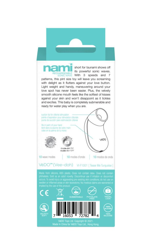 Nami Rechargeable Sonic Vibe - Tease Me Turquoise