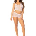 First Love Cami and Boy Short Set O/s - White