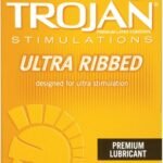 Trojan Stimulations Ulta Ribbed - 12 Pack