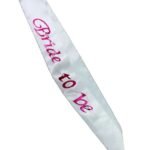 White Bride-to-Be Sash