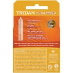 Trojan Stimulations Ultra Ribbed Lubricated Condoms - 3 Pack - Image 2