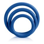 Tri-Rings Cock Ring Set – Blue - Image 3