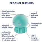 Satisfyer Jelly-Cious Rechargeable Clitoral Vibrator with Air Pulse – Green - Image 4