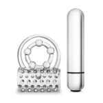 Blush Stay Hard Vibrating Super Clitifier Cock Ring – Clear - Image 2