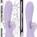 Vibes of New York Ribbed Suction Massager - Lavender