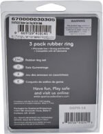 Spartacus Rubber Cock Ring Set – Black, 3 Rings - Image 3