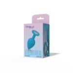 Gemma Clear Iridescent Gem Teal Silicone Plug - M