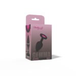 Gemma Pink Gem Black Silicone Anal Plug – Small - Image 4