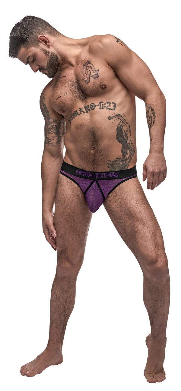 Airotic Mesh Butt Out Bikini - Purple - Medium