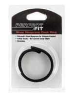 Snap Neoprene Cockring - Black - Image 2