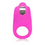 Silicone Rechargeable Vibrating Cock Ring – Pink - Image 8