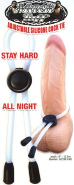 Mack Tuff Adjustable Silicone Cock Tie-Clear - Image 3