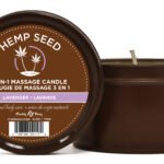 Hemp Seed 3-in-1 Massage Candle - Lavender - 6 Oz.