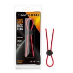 Stay Hard Silicone Loop Cock Ring – Red - Image 3