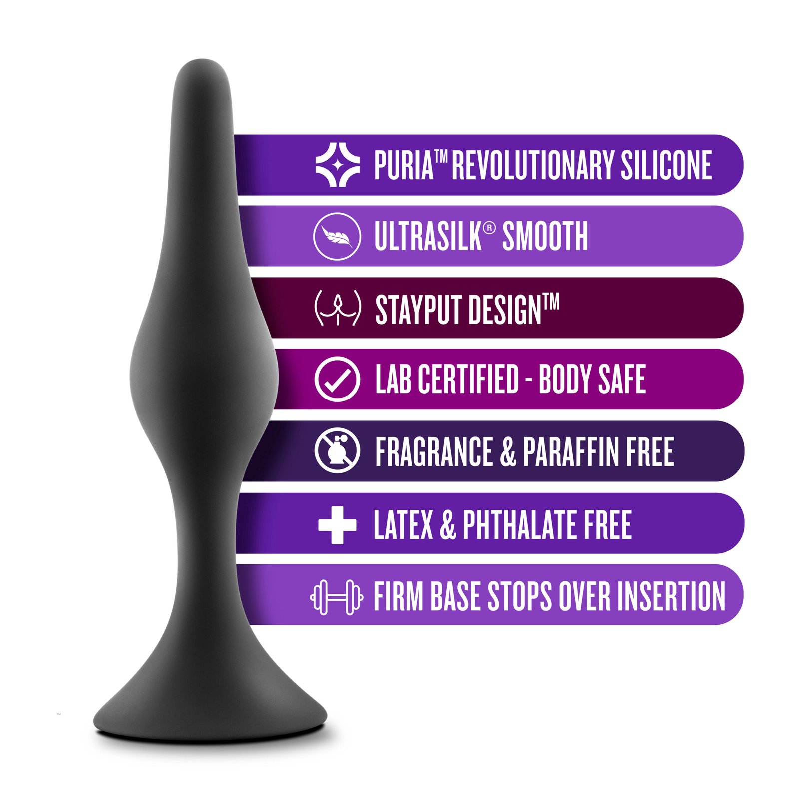 Anal Adventures Platinum - Silicone Beginner Plug - Medium - Black image 0 Anal Adventures Platinum - Silicone Beginner Plug - Medium - Black - Image 1