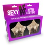 Sexy Af Nipple Couture Silver Sequin Stars