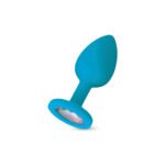 Gemma Clear Iridescent Gem Teal Silicone Plug - L - Image 7