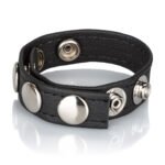 Leather Multi-Snap Cock Ring – Black - Image 4