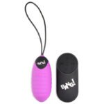 28x Ribbed Silicone Egg Vibrator – Purple, Rechargeable with Remote Control - Image 2