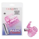 Basic Essentials Stretchy Vibrating Bunny Cock Ring – Pink Rechargeable - Image 3