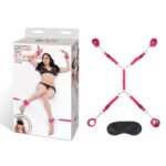 Lux Fetish 7-Piece Bed Spreader Bondage Set – Hot Pink - Image 8