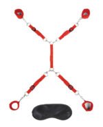 Lux Fetish 7-Piece Bed Spreader Restraint System – Red - Image 4