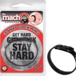 The Macho Collection 3-Snap Cock Ring - Black