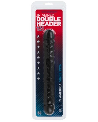 Jr. Veined Double Header 12 Inches - Black