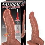 Natural Realskin Hot Cock Curved 7 Inch - Brown